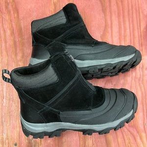 Lands’ End Mens Black Winter Boots